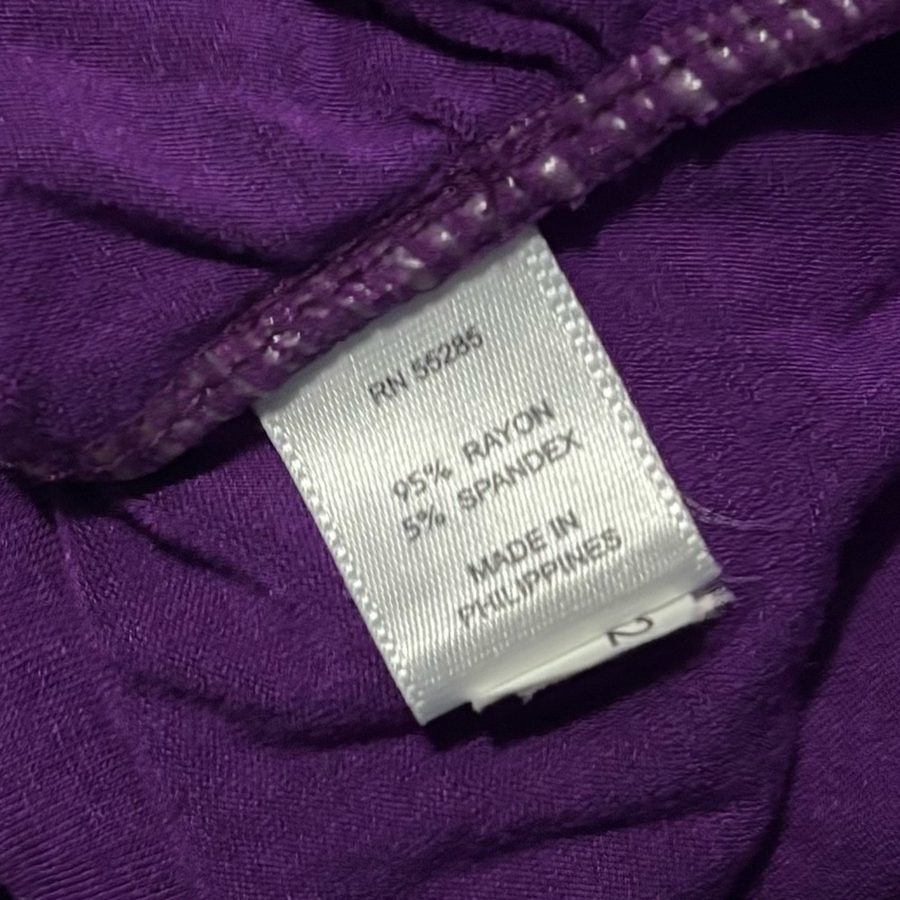 {Express} Rich Purple Drape Blouse women's size M - Picture 4 of 4